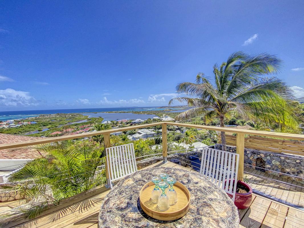 Location villa 6 personnes Orient Bay Saint Martin-terrasse etage-7